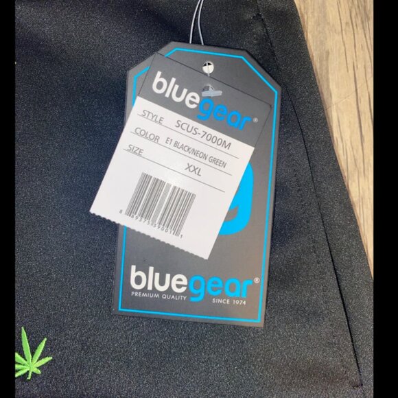 Size men's XXL Blue Gear Black and Neon green leaf knit shorts - Picture 2 of 3